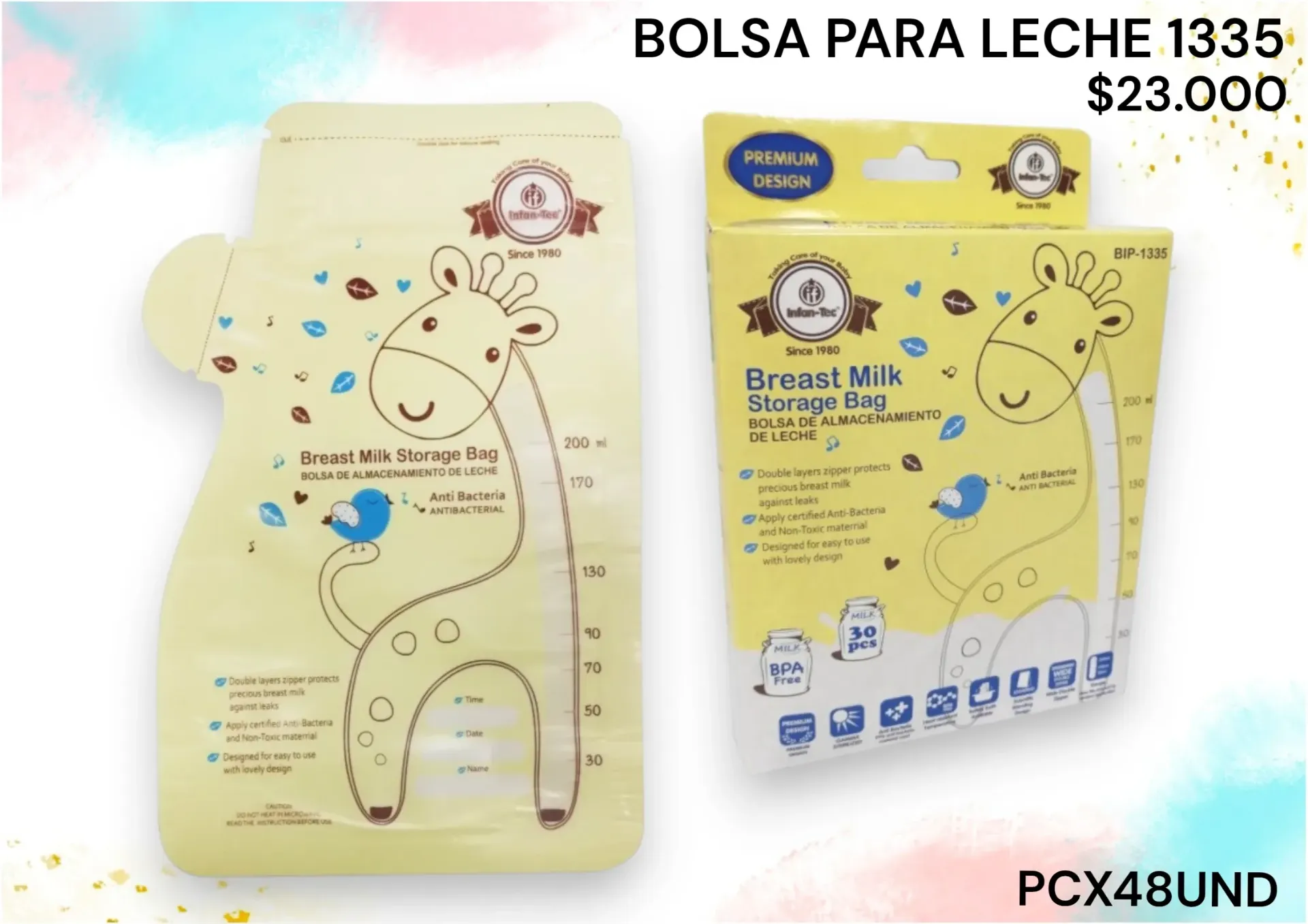 Bolsa Para Leche Bip1335 *48Und