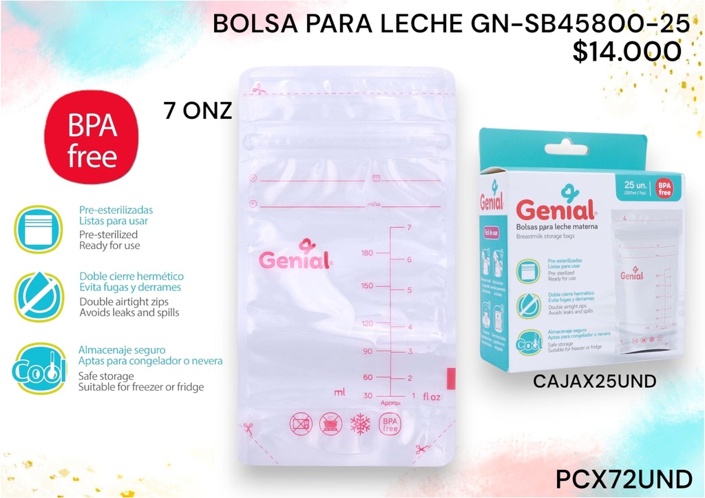 Bolsa Para Leche Gnsb4580025 *72Und