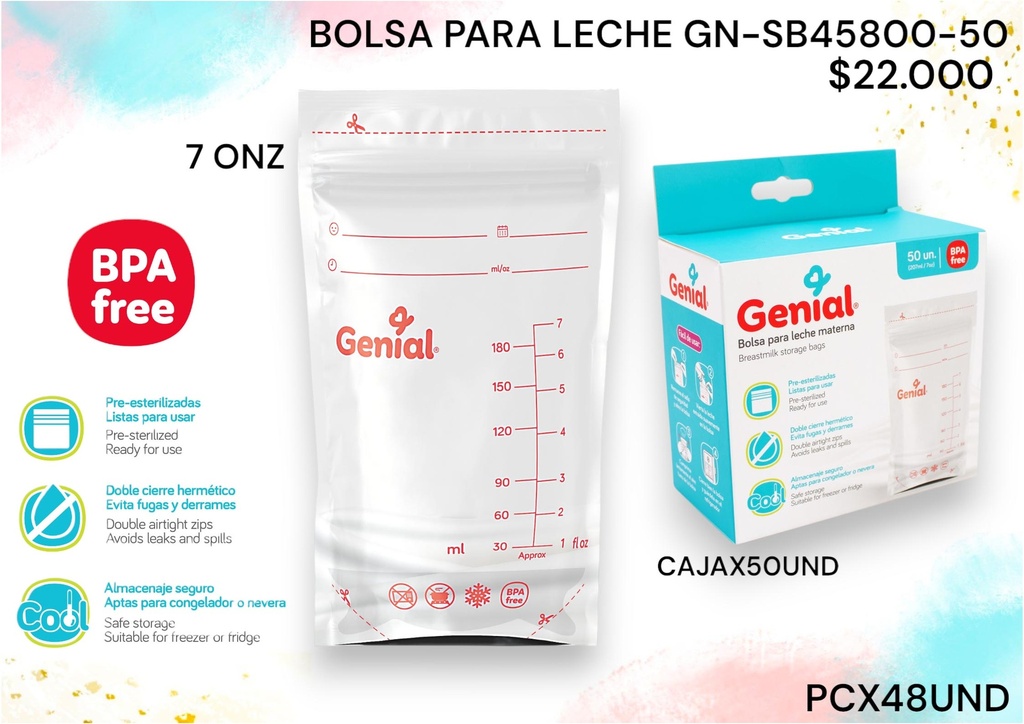 Bolsa Para Leche Gnsb4580050 *48Und