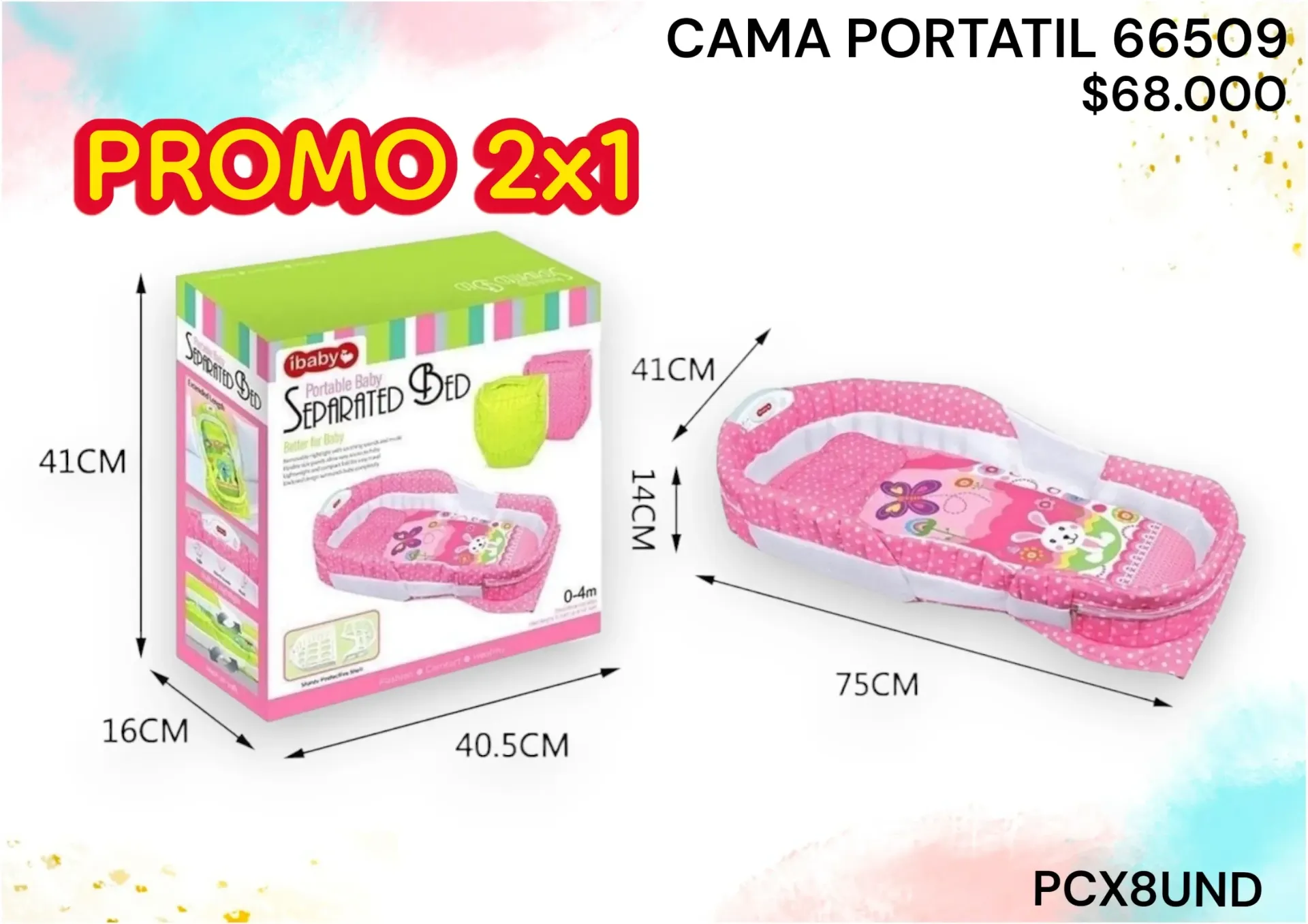 Cama Para Bebe 2X1 66509 *8Und