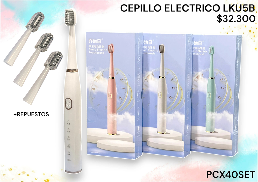 Cepillo Dental Electrico Recargable Lku5B Pcx40Set
