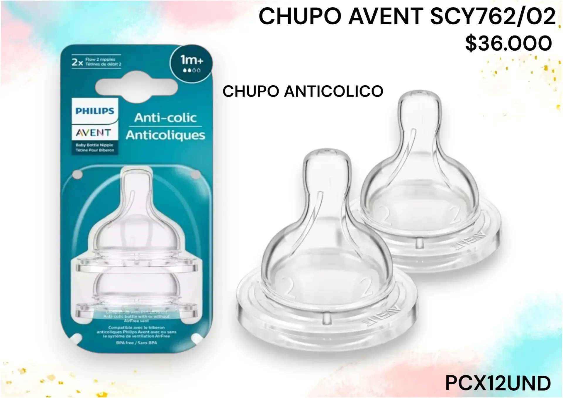 Chupo Avent Anticolico Scy762/02 *12Und