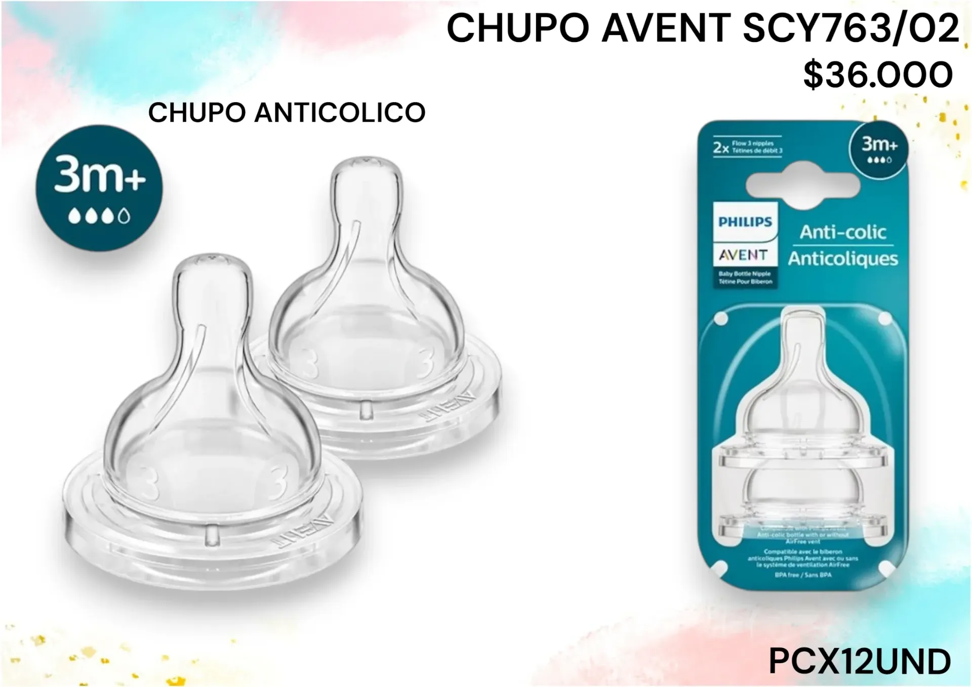 Chupo Avent Anticolico Scy763/02 *12Und