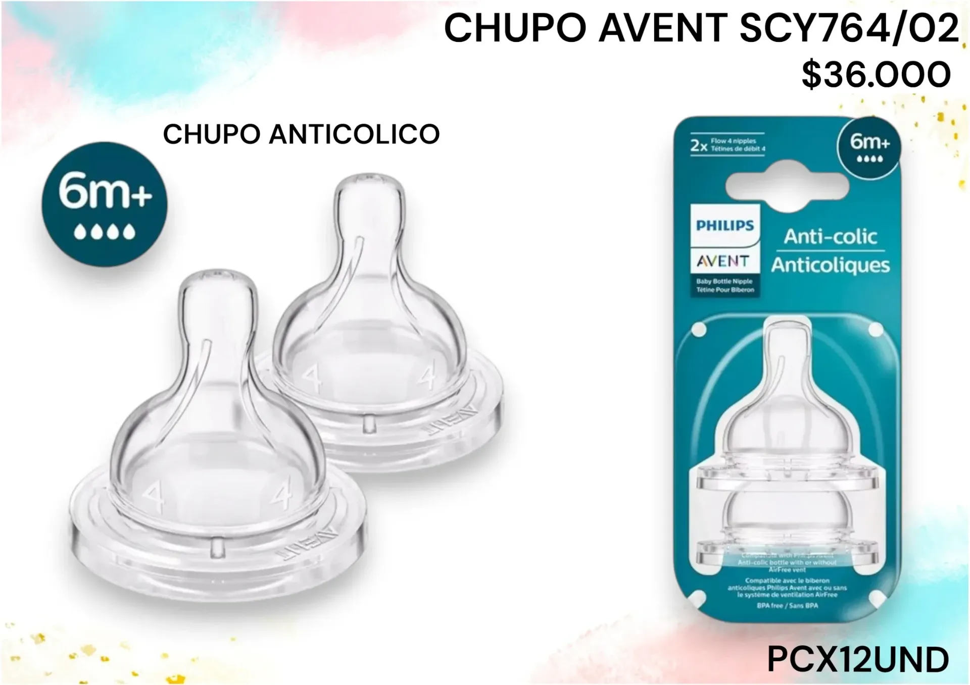 Chupo Avent Anticolico Scy764/02 *12Und