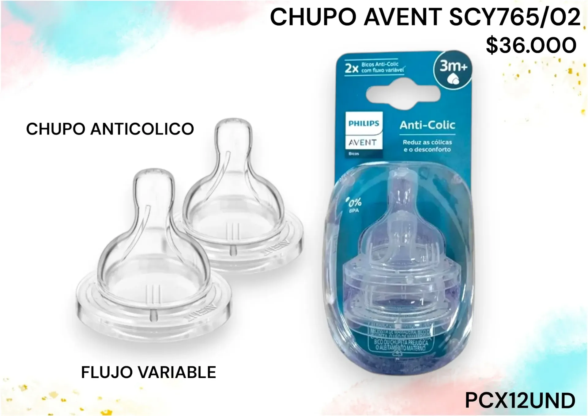 Chupo Avent Anticolico Scy765/02 *12Und