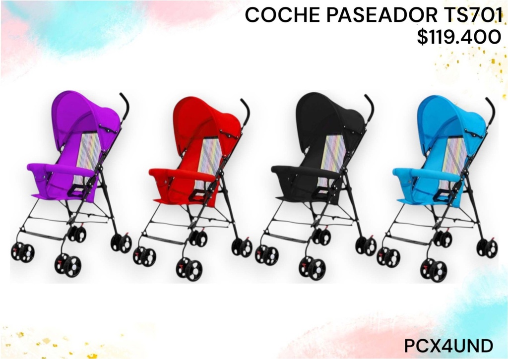 Coche Paseador Ts701 *4Und