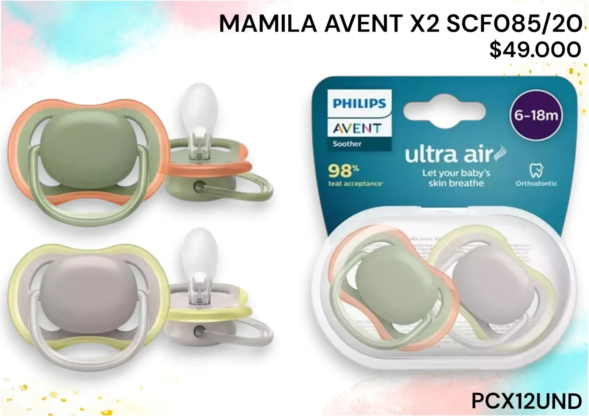 Mamila Avent X2 Scf085/20 *12Und