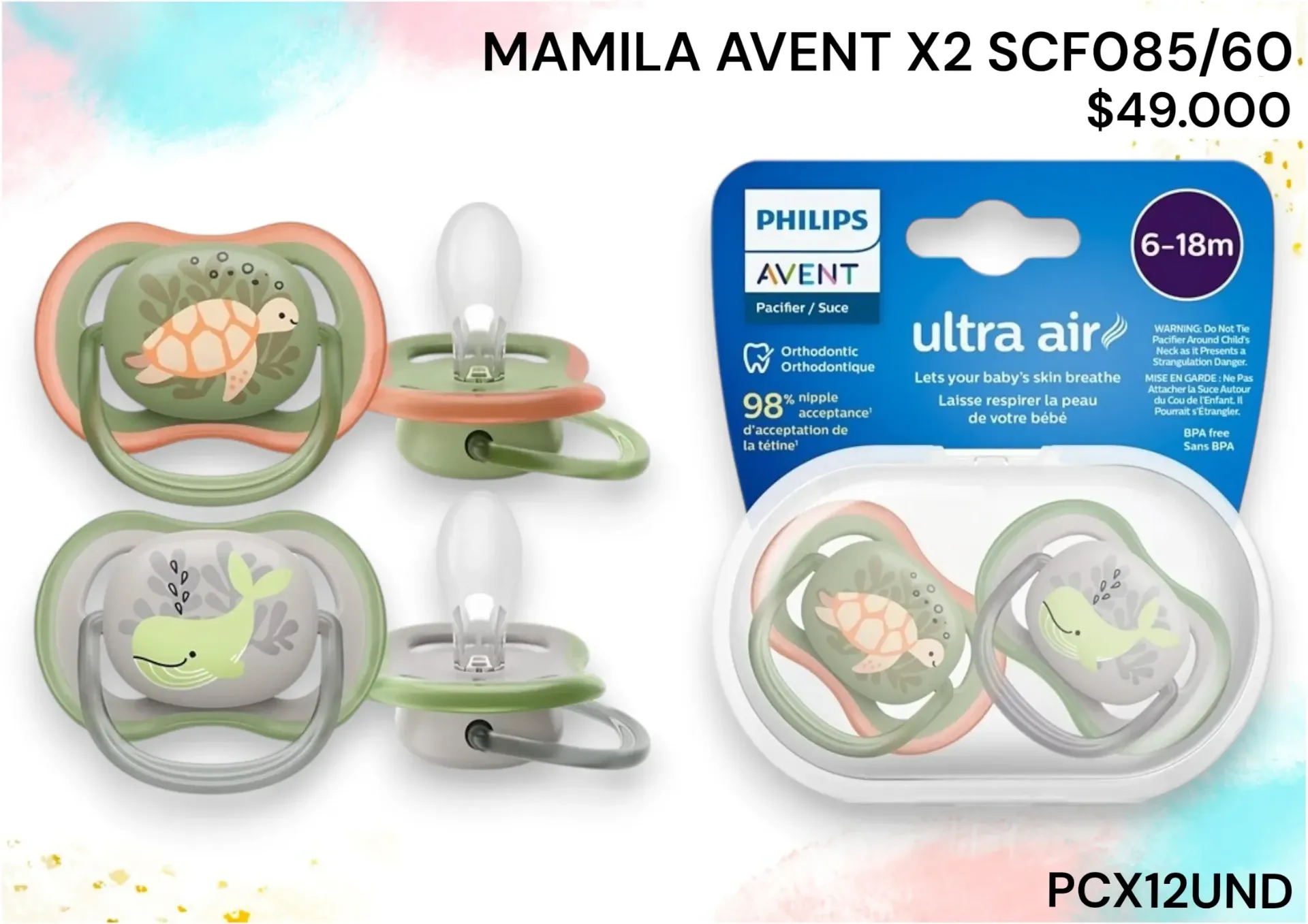 Mamila Avent X2 Scf085/60 *12Und