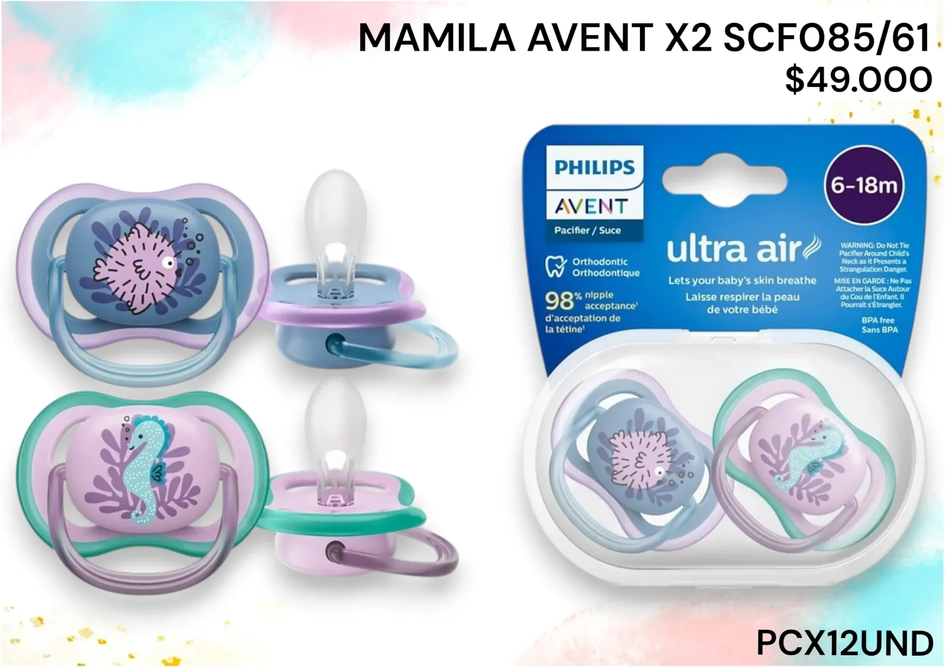 Mamila Avent X2 Scf085/61 *12Und