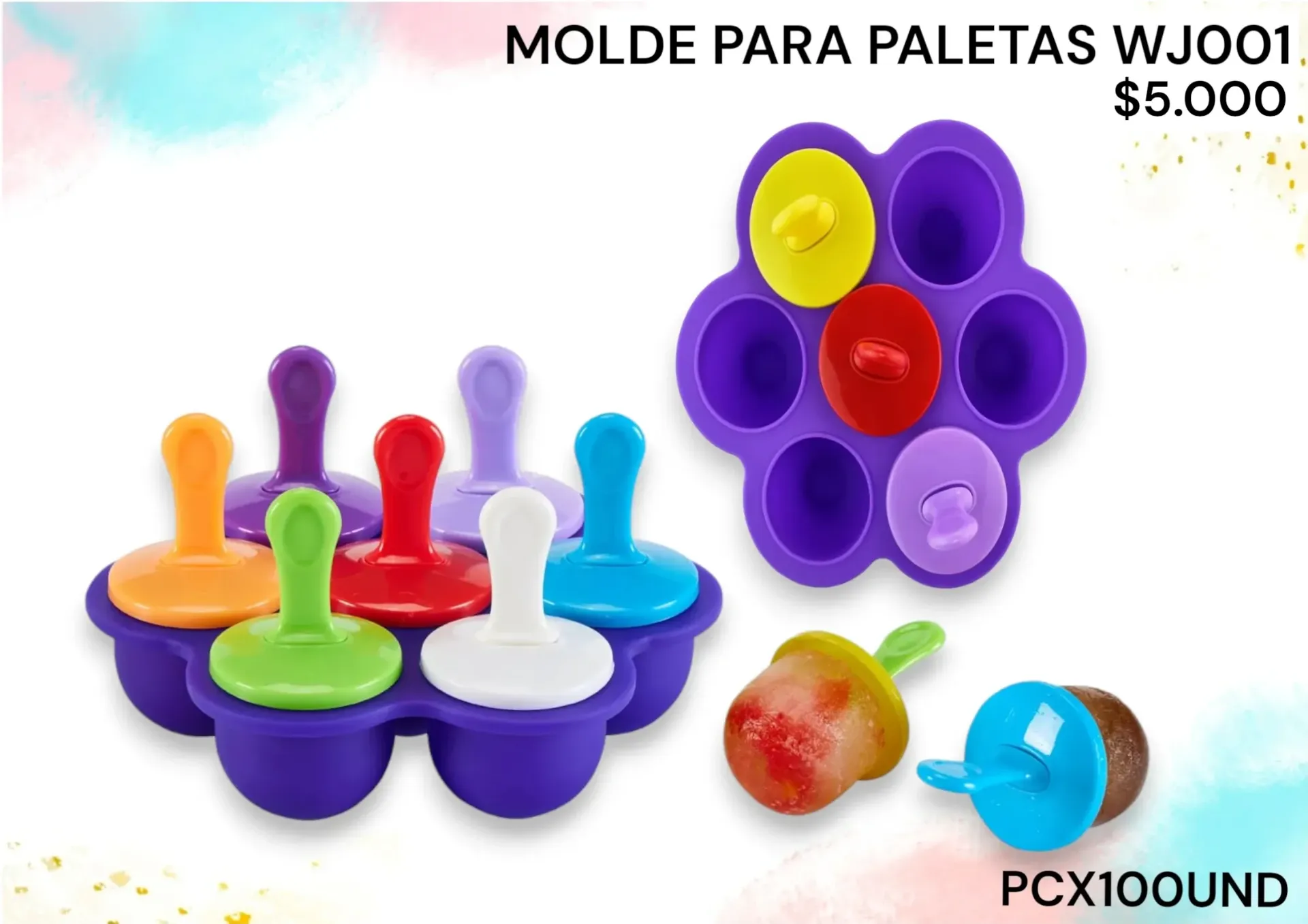 Molde Para Paletas Wj001 Pcx100Und