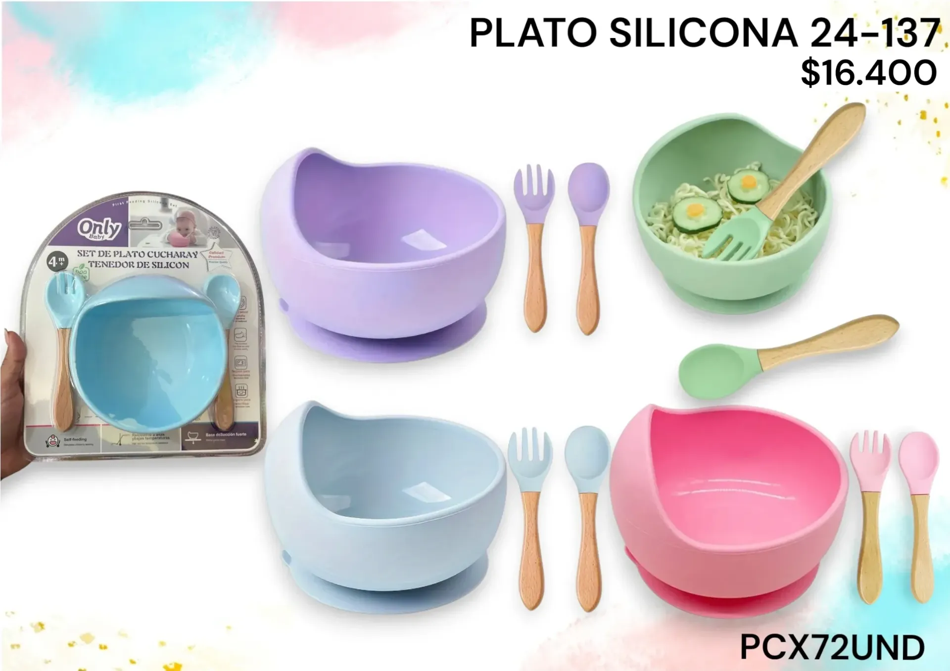 Plato Silicona 24-137 Pcx72Und
