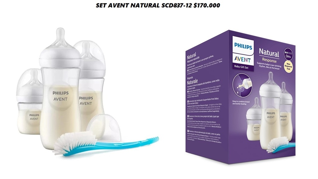 Set Avent Natural Scd837-12 *4Pcs