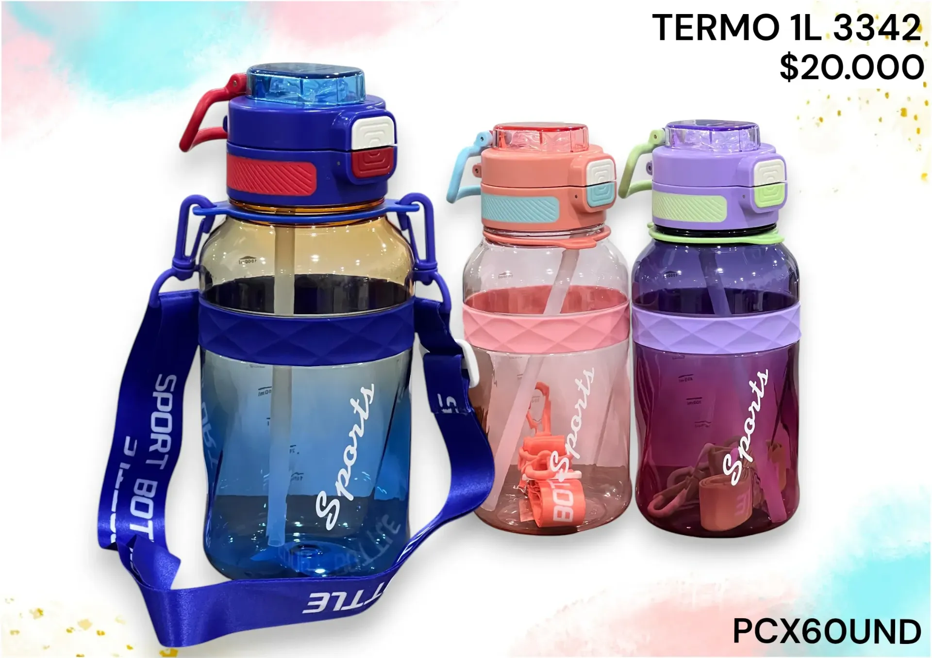 Termo Plastico 1000Ml 3342 Pcx60Und