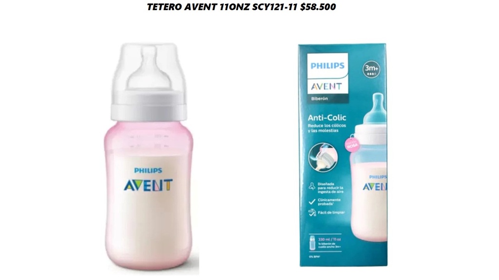 Tetero Avent Anticolico Scy121/11 *6Und