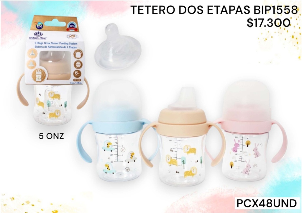 Tetero Bip1558 Color Pastel *48Und