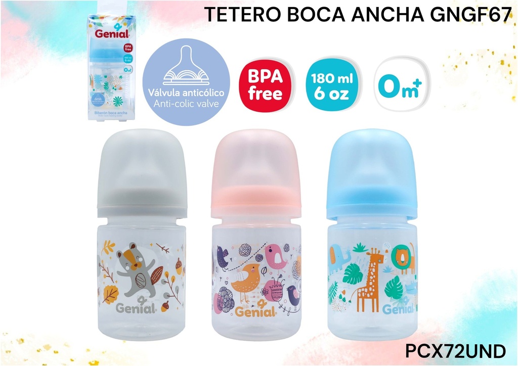 Tetero Gngf67 Boca Ancha Pcx72Und