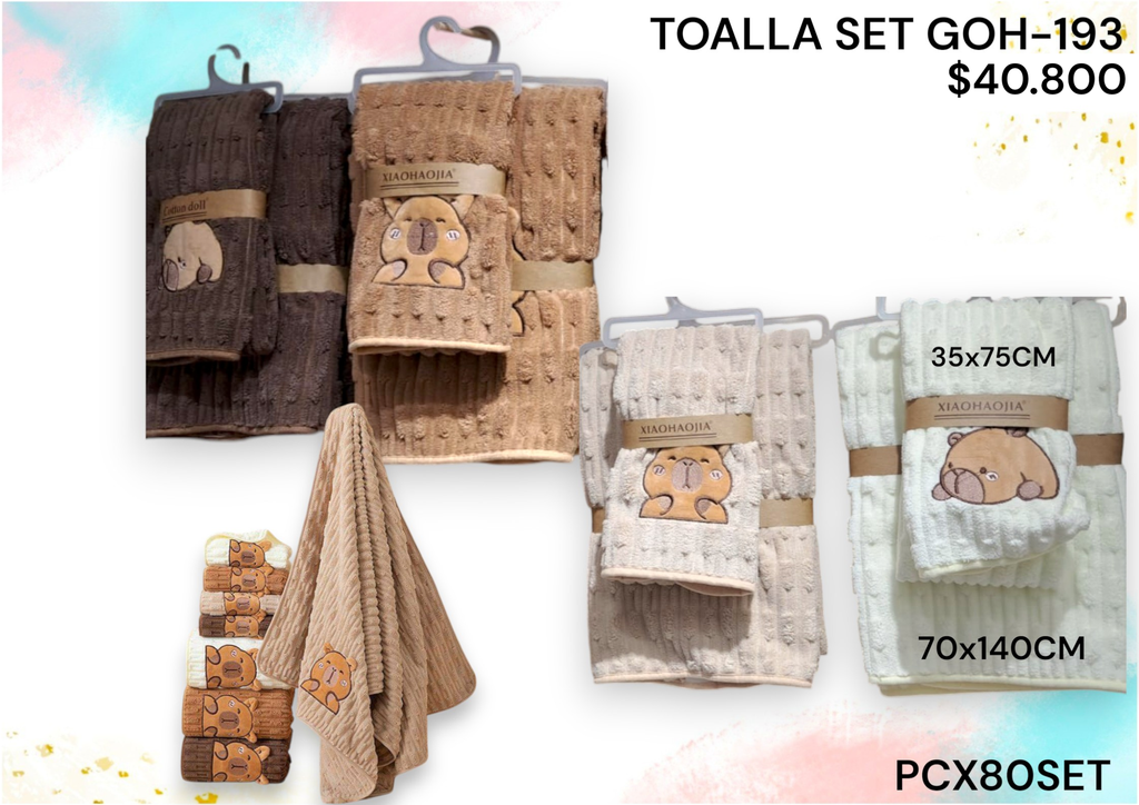 Toalla Set Goh193 Pcx80Set