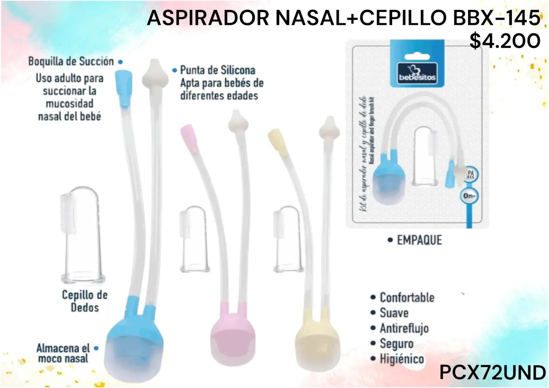 Aspirador Nasal+Cepillo Bbx145 Pcx72Und