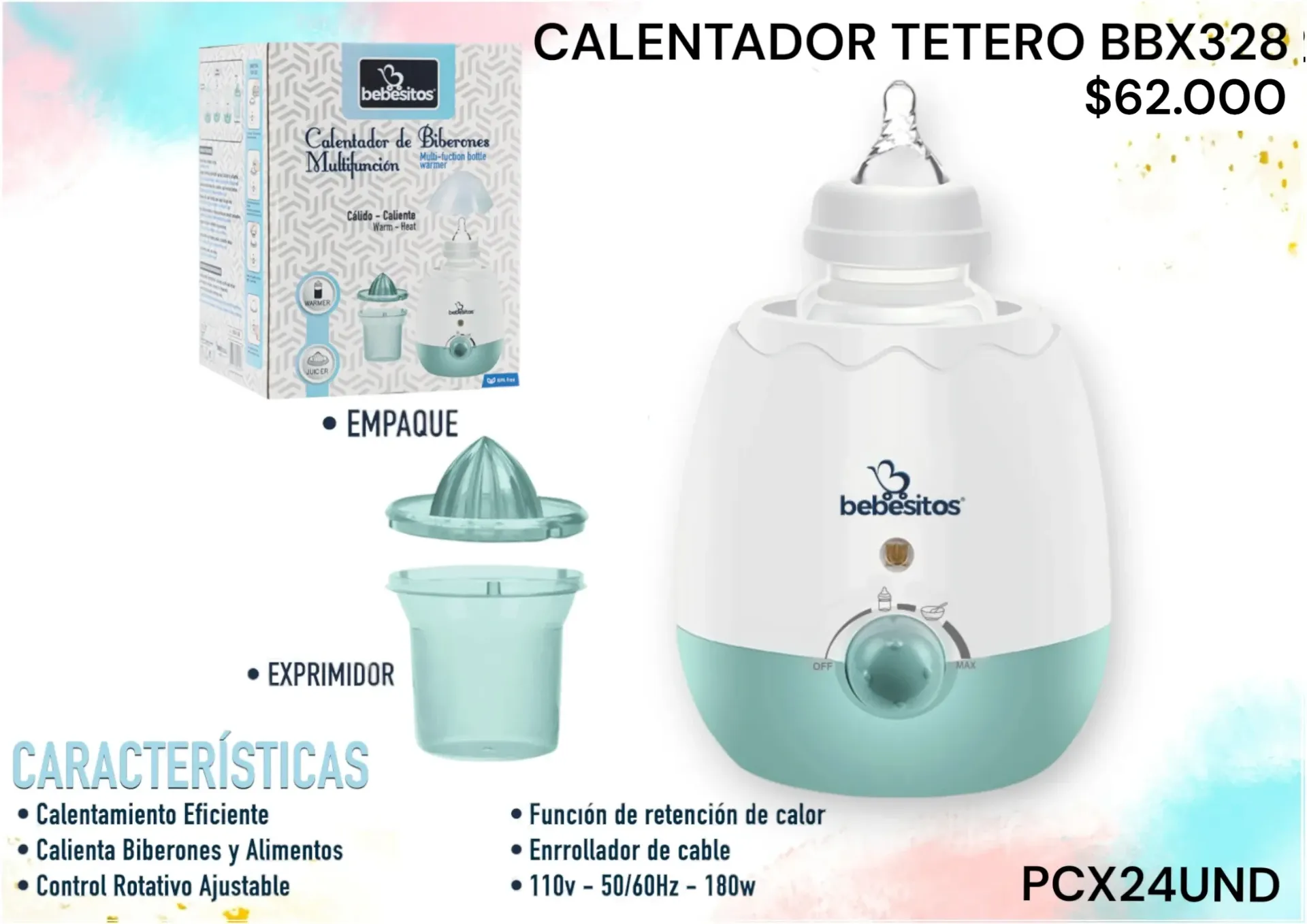 Calentador De Teteros Bbx328 Pcx24Und
