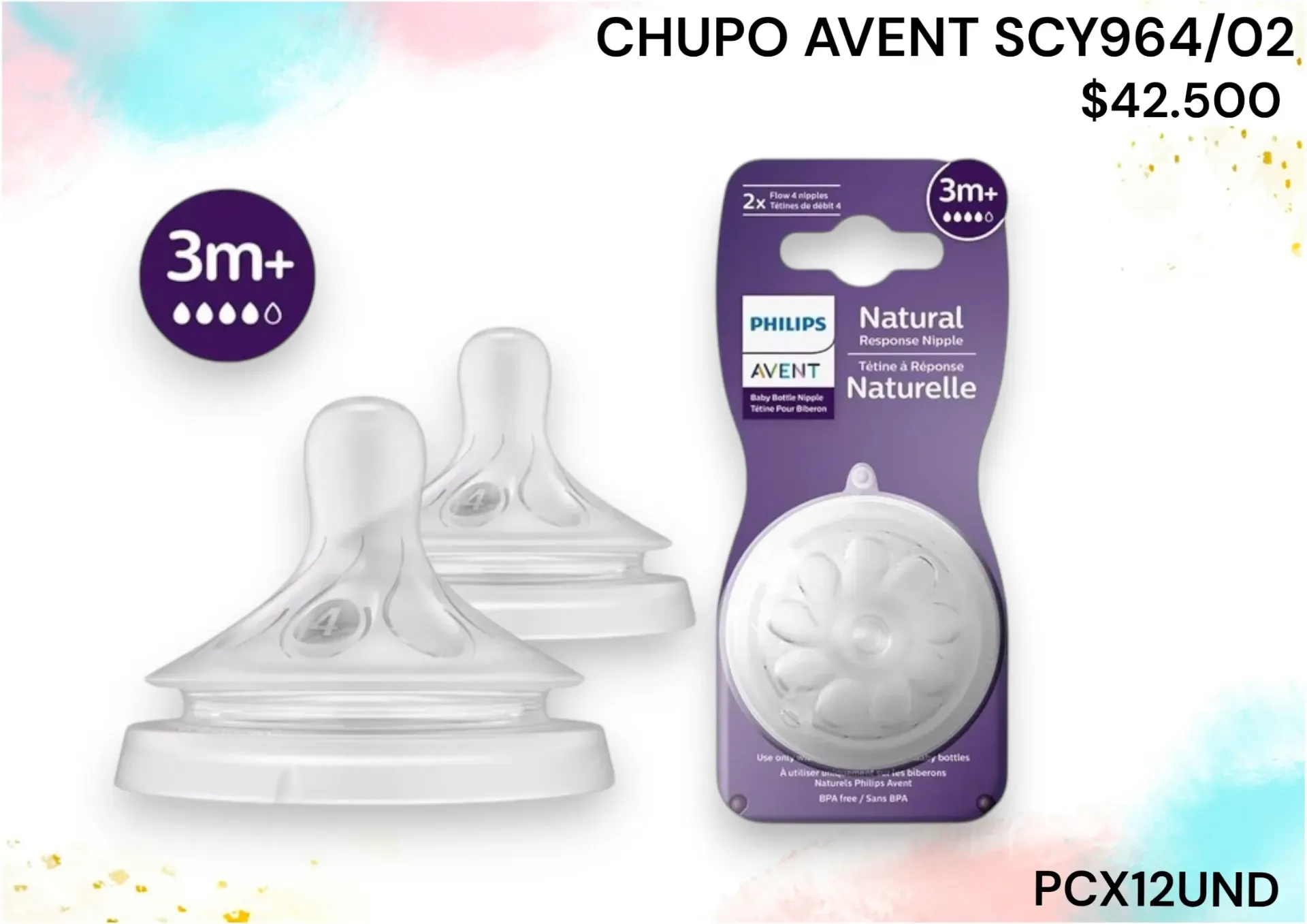 Chupo Avent Natural 3.0 Scy964/02 *12Und