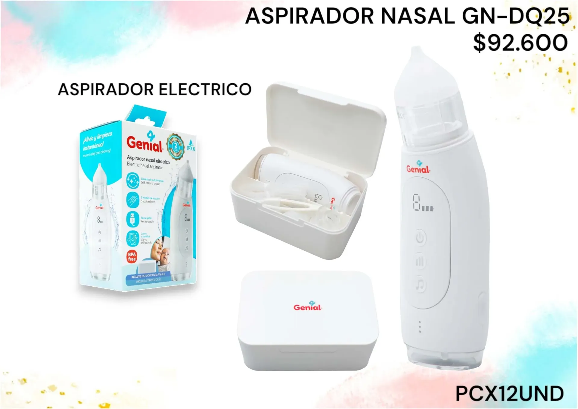 Aspirador Nasal Gndq25*12Und