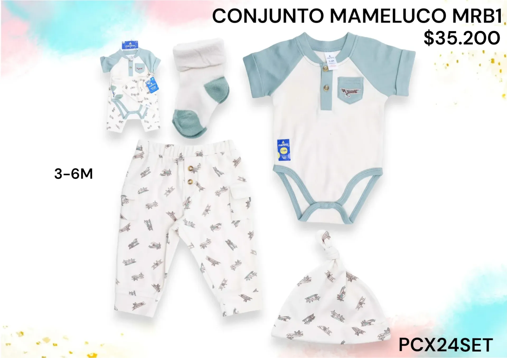 Conjunto Mameluco Mrb1 Pcx24Set