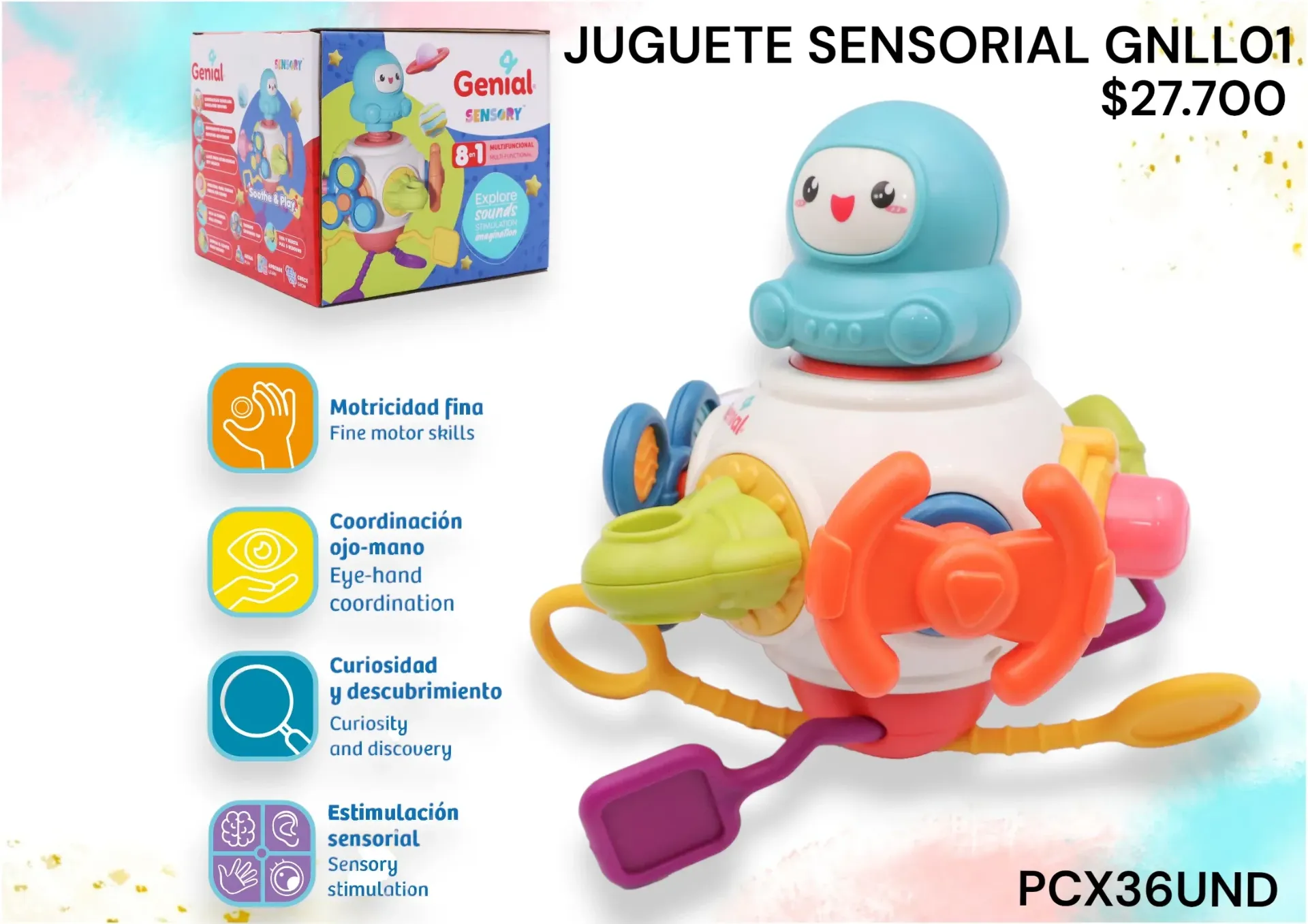 Juguete Sensorial Gnll01 Pcx36Und