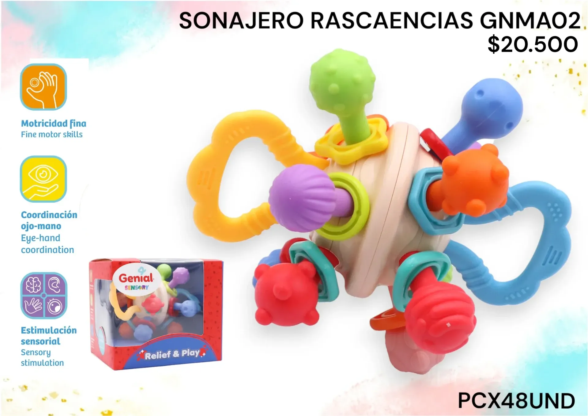 Sonajero Rascaencias Gnma02 Pcx48Und
