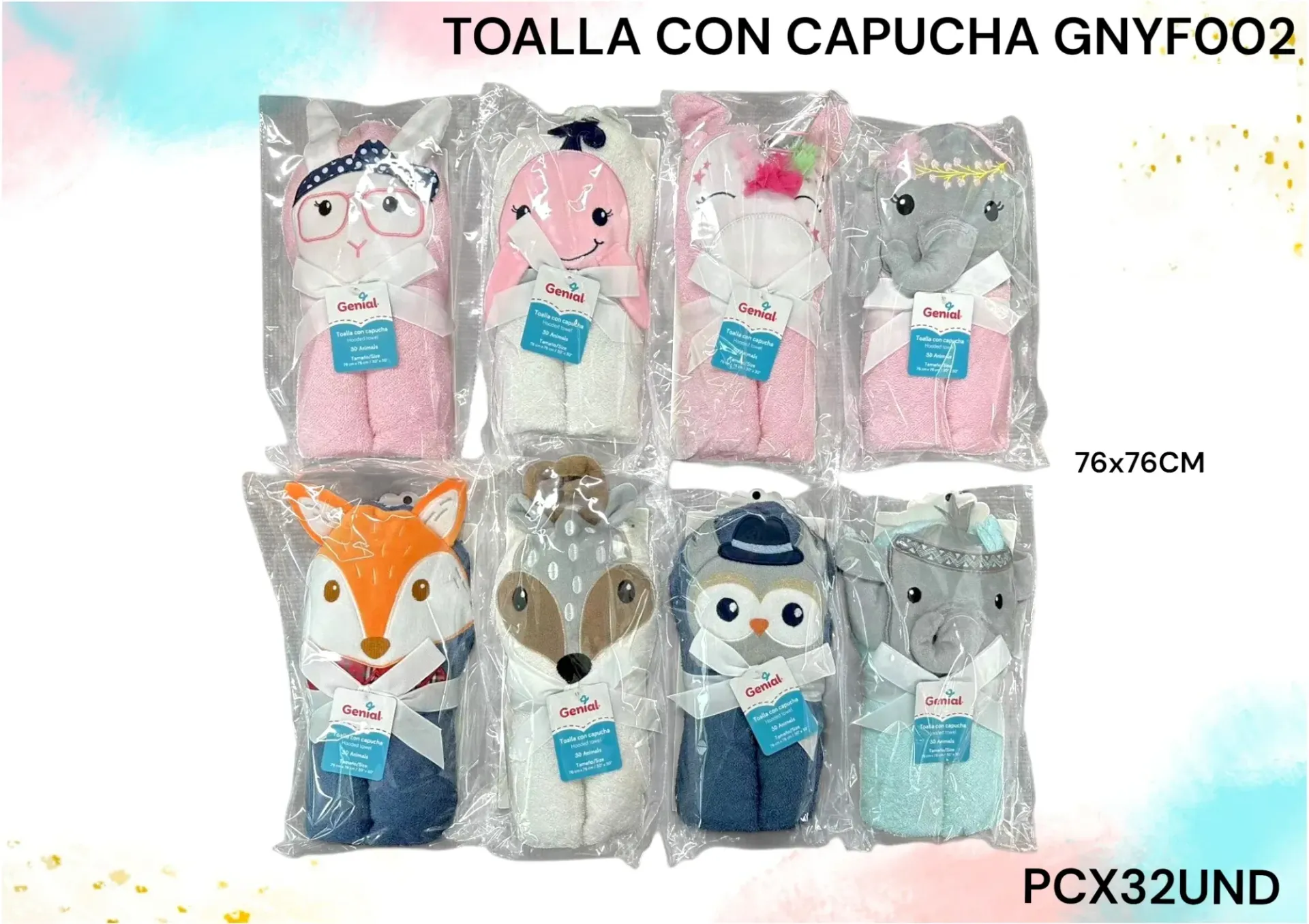 Toalla Con Capucha Gnyf002 Pcx32Sets