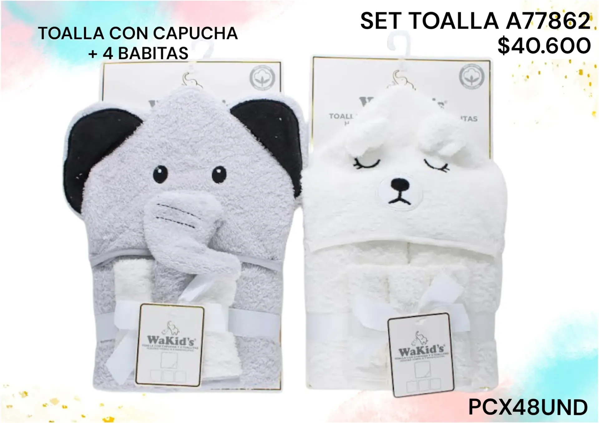 Toalla+Babitas A77862 Pcx48Set