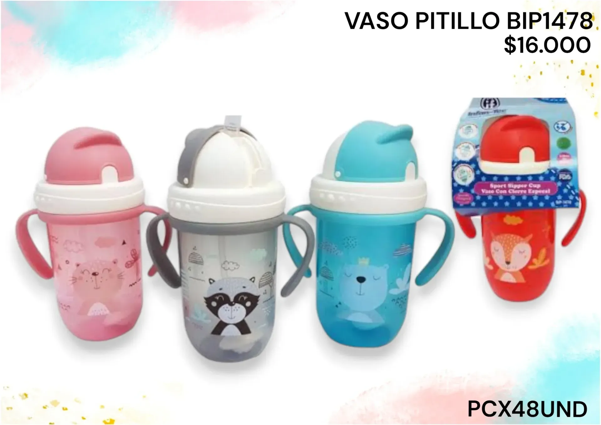 Vaso Bip1478 Pitillo Pcx48Und