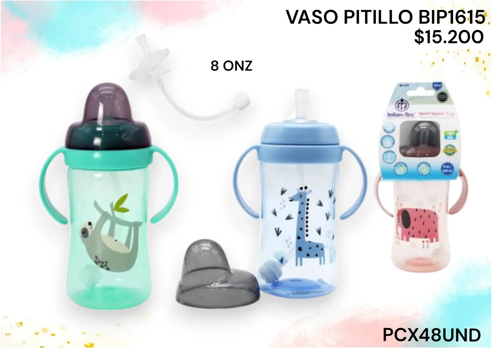 Vaso Bip1615 8Onz Pitillo Pcx48Und
