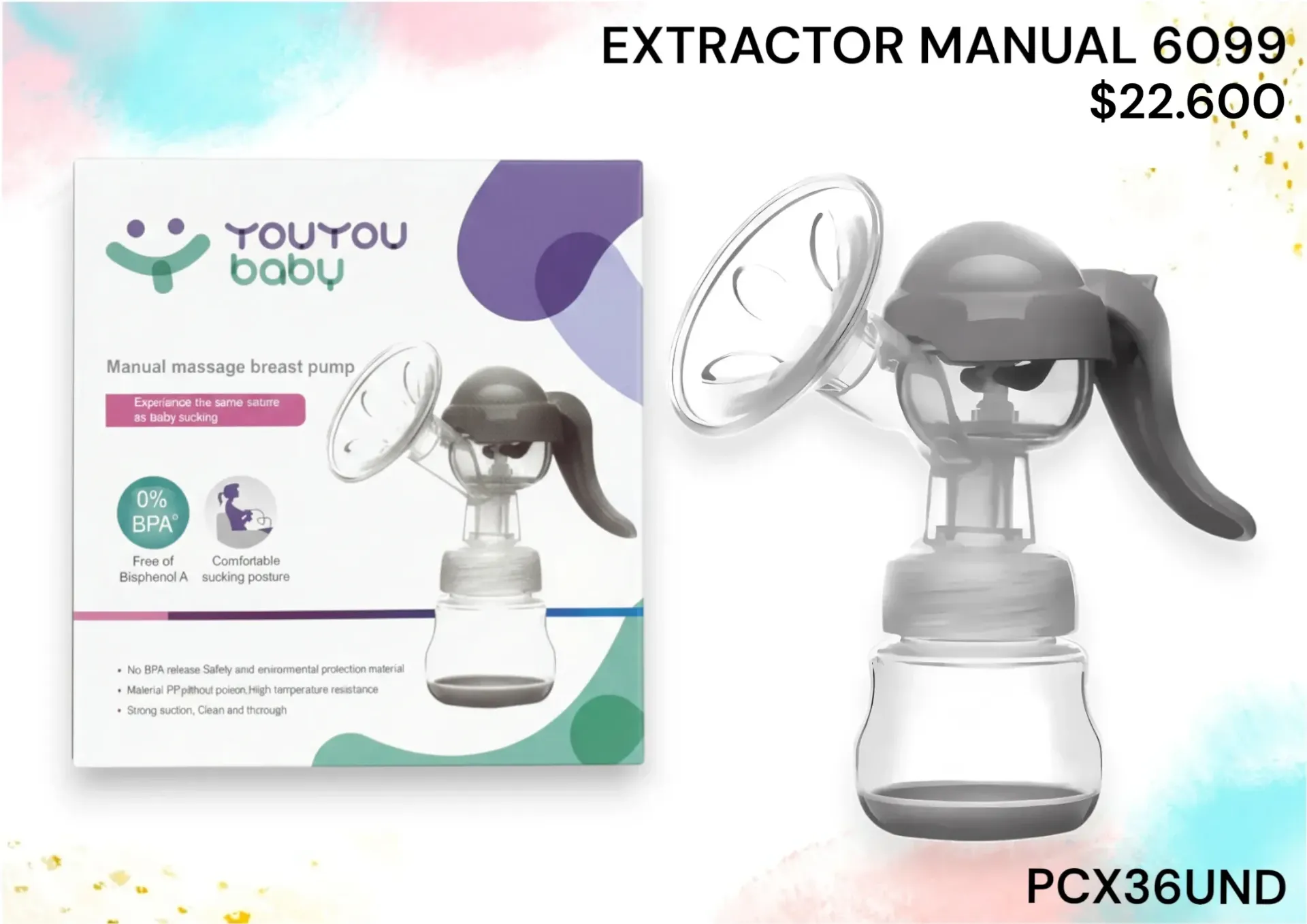 Extractor De Leche 6099 Pcx36Und