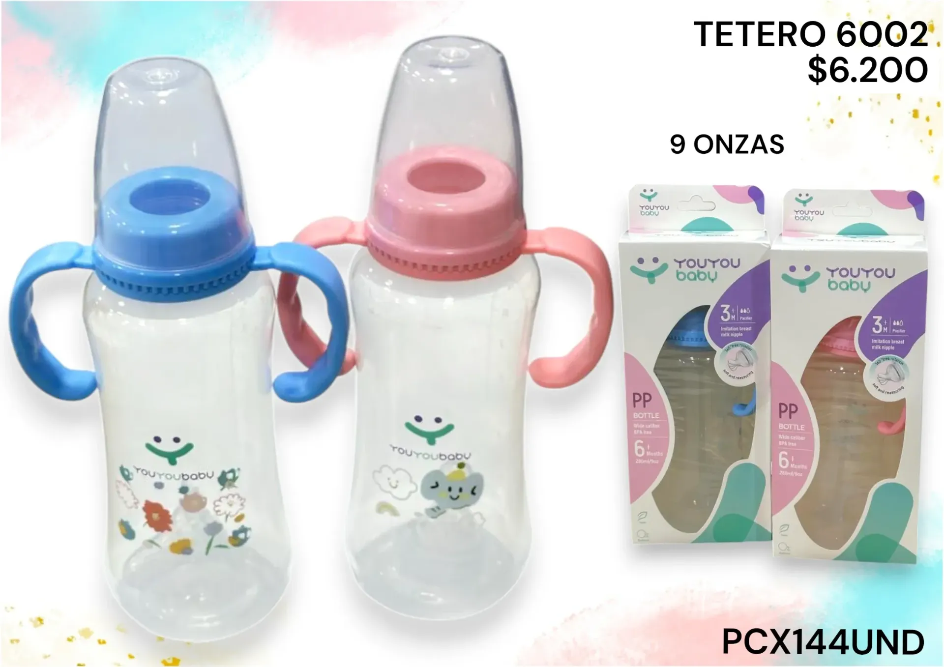 Tetero 6002 9Onz Pcx144Und